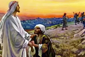 Aconteció que, mientras iban, quedaron sanos. Y uno de ellos, cuando vio que había quedado limpio, volvió glorificando a Dios a grandes voces, y se postró en tierra a los pies de Jesús, dándole gracias; y este era samaritano. Jesús dijo entonces: ¿Pero no son 10 los curados? ¿Y los otros nueve dónde están?