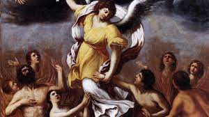 Si al morir, un alma en estado de gracia no es aún digna de ver a Dios, el ángel de la guarda la conduce al Purgatorio y permanece allí con ella para ayudarla y consolarla en lo que esté a su alcance.
