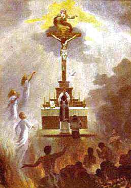 Consideremos el papel que nosotros, miembros de la Iglesia Militante en la tierra, tenemos con las almas del Purgatorio: consiste en ayudarlas en sus sufrimientos.